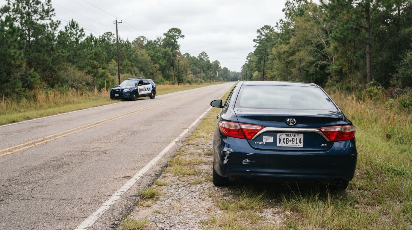 Beaumont driver gathering witness information after a hit-and-run crash
