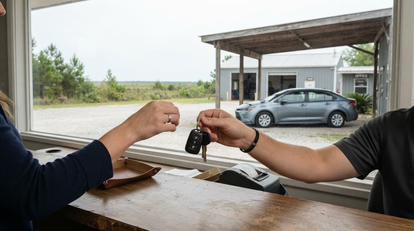 Beaumont TX driver using rental reimbursement after accident repairs