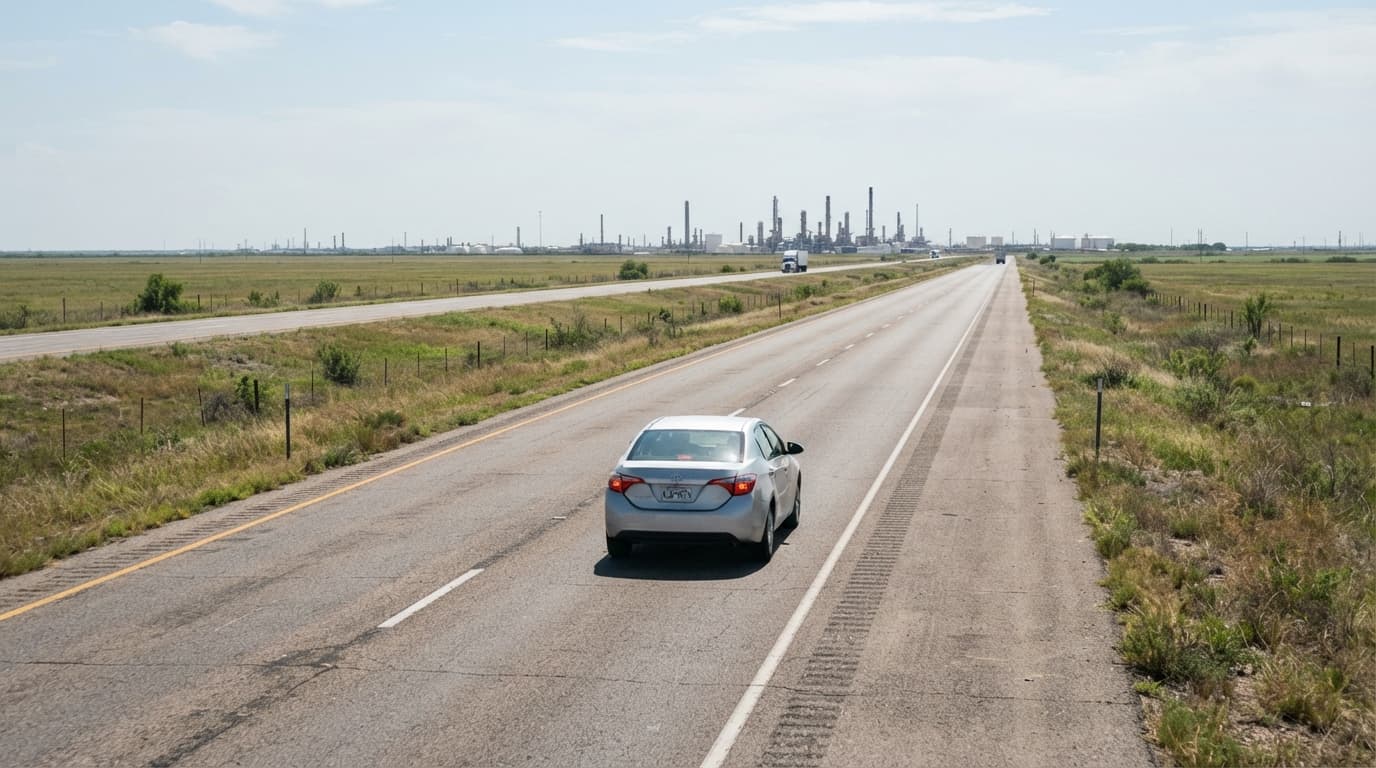 Vidor driver commuting into Beaumont Texas traffic with auto liability coverage focus