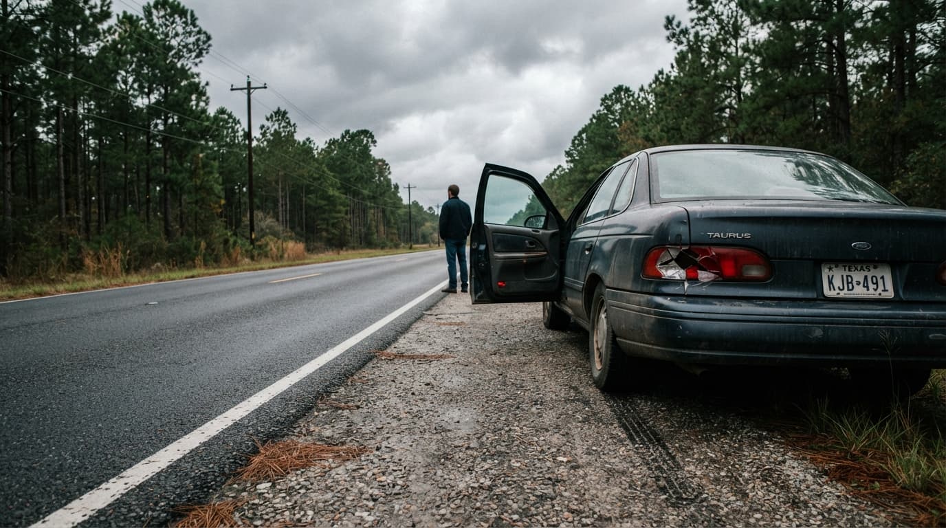 Beaumont TX driver reviewing uninsured motorist coverage after hit-and-run