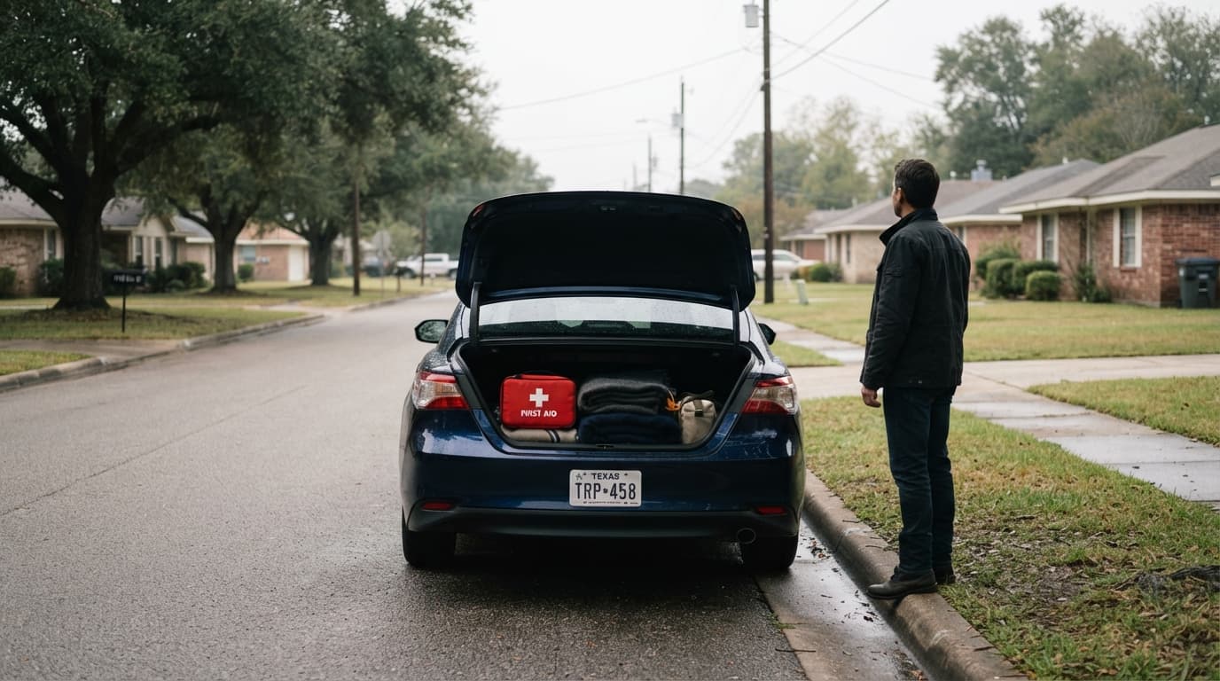 Beaumont Texas commuter evaluating auto insurance medical coverage options before choosing MedPay
