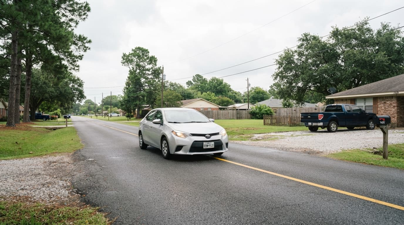 Beaumont Texas driver checking rideshare insurance policy details before accepting trips